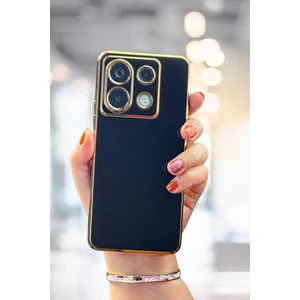 Xiaomi Redmi Note 13 Pro 5g Kılıf Parlak Kenarlı Altın Işlemeli Kamera Korumalı Kapak