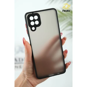 Samsung Galaxy A12 - M12 Mat Kamera Korumalı Renkli Tuşlu Sert Silikon Kılıf