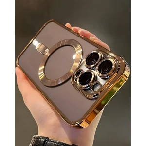 Apple iPhone 16 Pro Max Kılıf Kamera Lens Korumalı Magsafe Şarj Kilifi Şeffaf Renkli Yumuşak Kapak