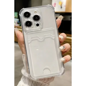 Apple iPhone 16 Pro Max Kılıf Kamera Koruma ve Köşe Korumalı Kartlıklı Cüzdanlı Darbe Emici Kapak