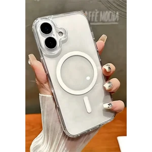 iPhone 17 Kılıf Magsafe Wireless Kablosuz Şarj Destekli Kamera Korumalı Şeffaf Darbe Emici Dayanıklı