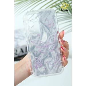 Samsung Galaxy A16 Kılıf Parlak Hologramlı Kelebek Desenli Darbe Emici Kamera Korumalı Renkli Silikon