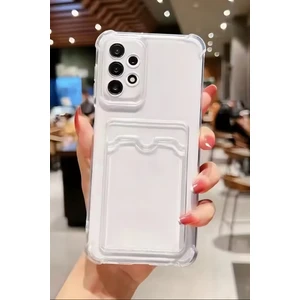 Samsung Galaxy A32 Kılıf Kamera Koruma ve Köşe Korumalı Kartlıklı Cüzdanlı Darbe Emici Kapak