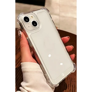 Apple iPhone 13 Kılıf Antishock Darbe Emici Kamera Korumalı Yumuşak Esnek Şeffaf Silikon Kapak