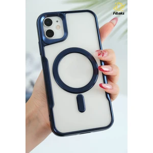 Apple iPhone 12 - 12 Pro Kılıf Prizma Kamera Çıkıntılı Magsafe Şarj Destekli Mat Renkli Şeffaf Kapak