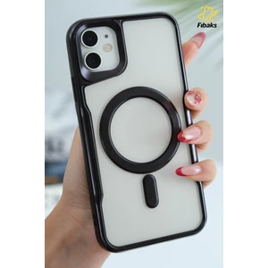 Apple iPhone 12 - 12 Pro Kılıf Prizma Kamera Çıkıntılı Magsafe Şarj Destekli Mat Renkli Şeffaf Kapak