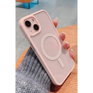 Apple iPhone 13 Kılıf Magsafe Wireless Şarj Özellikli Tam Koruma Renkli Sert Silikon Kapak