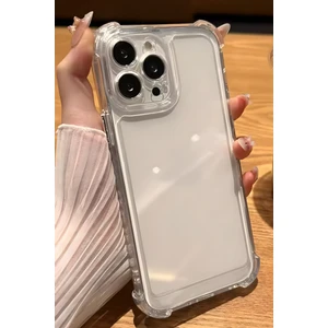 Apple iPhone 15 Pro Kılıf Antishock Darbe Emici Kamera Korumalı Yumuşak Esnek Şeffaf Silikon Kapak