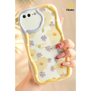 Apple iPhone 7/8 Plus Uyumlu Kılıf Tasarımlı Desenli Kamera Korumalı Papatya Çiçek Renkli Silikon Kapak