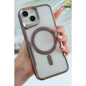 Apple iPhone 13- 14 Kılıf Prizma Kamera Çıkıntılı Magsafe Şarj Destekli Mat Renkli Şeffaf Kapak