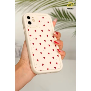 Apple iPhone 11 Kılıf Kamera Korumalı Silikon Renkli Kalp Tasarımlı Kamera Korumalı Silikon Kapak