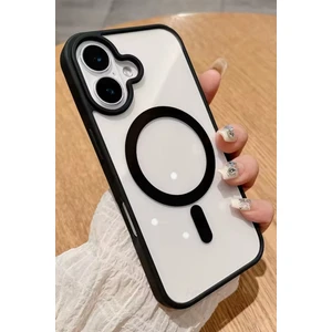 Apple iPhone 16 Uyumlu Kılıf Magsafe Wireless Şarj Özellikli Tam Koruma Renkli Sert Silikon Kapak