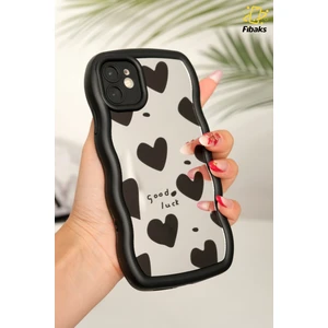 Apple iPhone 11 Kılıf Aynalı Kalp Desenli Yumuşak Kenarlı Kamera Korumalı Silikon Kapak