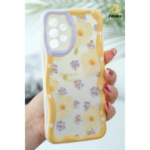 Samsung Galaxy A13 Uyumlu Kılıf Tasarımlı Desenli Kamera Korumalı Papatya Çiçek Renkli Silikon Kapak