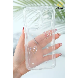 Xiaomi Redmi Note 12 Pro 5g Kılıf 3D Kalpli Inci Tasarımlı Desenli Kamera Korumalı Silikon Kapak