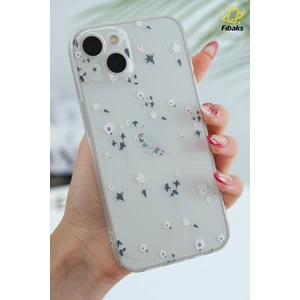 Apple iPhone 14/13 Uyumlu Kılıf Tasarımlı Desenli Kamera Korumalı Şeffaf Çiçek Esnek Yumuşak Silikon Kapak