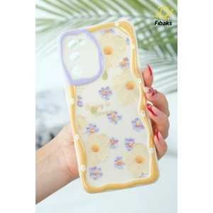 Samsung Galaxy S21 Fe Uyumlu Kılıf Tasarımlı Desenli Kamera Korumalı Papatya Çiçek Renkli Silikon Kapak