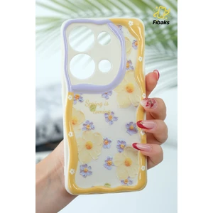 Xiaomi Redmi Note 13 Pro 5g Kılıf Desenli Kamera Korumalı Papatya Çiçek Renkli Silikon Kapak