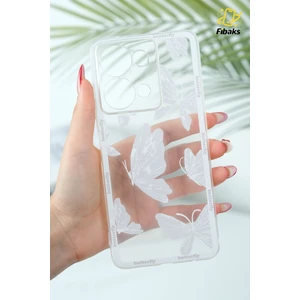 Xiaomi Redmi Note 13 Pro 5g Kılıf Şeffaf Kelebek Tasarımlı Desenli Kamera Korumalı Yumuşak Kapak