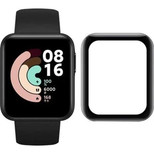 Xiaomi Redmi Watch 2 Lite Uyumlu Tam Kaplayan Ultra Ince Kavisli Siyah Çerçeveli Saat Ekran Koruyucu Pet
