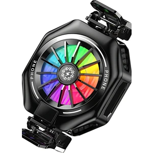 Telefon Soğutucu Fan Radyatörlü Magsafeli ve Aparatlı 27W Power 3 Farklı Derece Ayarlı Rgb Işıklı Fan