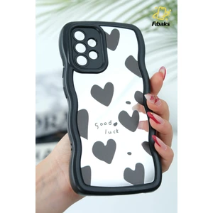 Samsung Galaxy A23 Uyumlu Kılıf Aynalı Kalp Desenli Yumuşak Kenarlı Kamera Korumalı Silikon Kapak