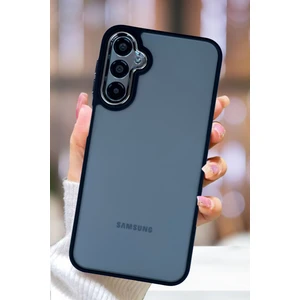 Samsung Galaxy A24 Kılıf Metal Çerçeve Hassas Butonlu Renkli Buzlu Şeffaf Transparan Kapak