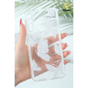 Xiaomi Redmi Note 8 Kılıf Tasarımlı Desenli Kamera Korumalı Şeffaf Kelebek Esnek Yumuşak Silikon Kapak