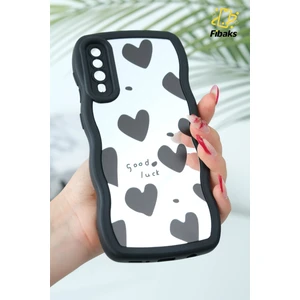 Samsung Galaxy A30S - A50 Uyumlu Kılıf Aynalı Kalp Desenli Yumuşak Kenarlı Kamera Korumalı Silikon Kapak