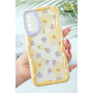 Samsung Galaxy A50/A30S Uyumlu Kılıf Tasarımlı Desenli Kamera Korumalı Papatya Çiçek Renkli Silikon Kapak