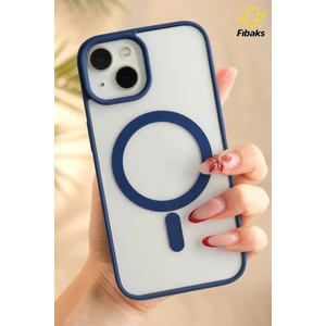 Apple iPhone 14 Kılıf Magsafe Wireless Şarj Özellikli Tam Koruma Renkli Sert Silikon Ege Kapak