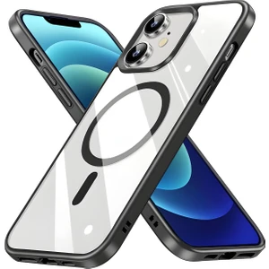 Apple iPhone 12 Kılıf Magsafe Wireless Şarj Özellikli Tam Koruma Renkli Sert Silikon Ege Kapak