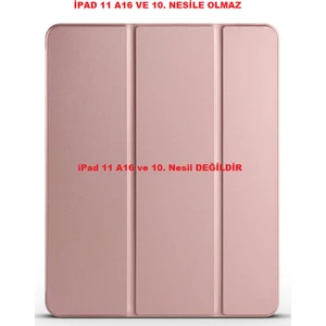 Apple iPad Air 11 4/5/6 10.9 Kılıf Pu Deri Ön Arka Tam Koruma Standlı Katlanabilir Uyku Modlu Smart Kapak
