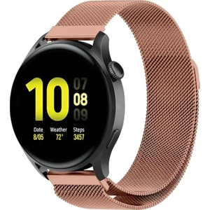 Huawei Watch Gt2 - Gt2 Pro 22MM Uyumlu Metal Hasır Örgü Mıknatıslı Milano Loop Kordon