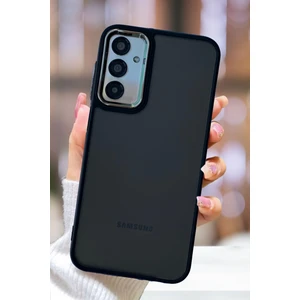Samsung Galaxy A54 Kılıf Metal Çerçeve Hassas Butonlu Renkli Buzlu Şeffaf Transparan Kapak