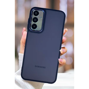 Samsung Galaxy A54 Kılıf Metal Çerçeve Hassas Butonlu Renkli Buzlu Şeffaf Transparan Kapak