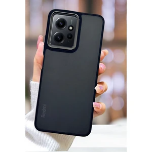 Xiaomi Redmi Note 12 Kılıf Metal Çerçeve Hassas Butonlu Renkli Buzlu Şeffaf Transparan Kapak