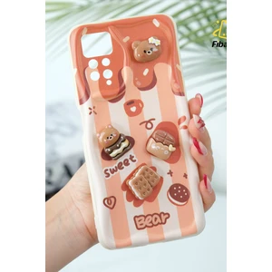 Xiaomi Redmi Note 11 Pro/12 Pro 4g Kılıf Tasarımlı Desenli Kamera Korumalı Ayıcık Bisküvi Cofffe Kapak