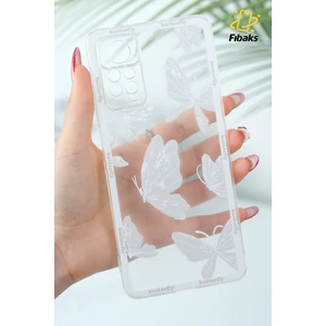 Xiaomi Redmi Note 11 Pro/12 Pro 4g Kılıf Tasarımlı Desenli Kamera Korumalı Şeffaf Kelebek Silikon Kapak