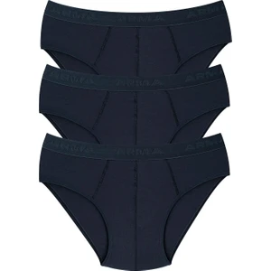 Erkek Bambu Slip Külot Düz Füme 3'lü Paket