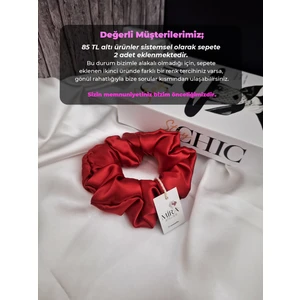Kadın Saten Toka - Kızıl Miras – Tekli Lüks Lastik Model Scrunchie