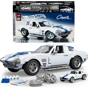 Mattel Brick Shop™ Hot Wheels® Elite Serisi - Corvette Grand Sport Yapı Oyuncağı Seti (918 Parça), Koleksiyoncular Için JGR31