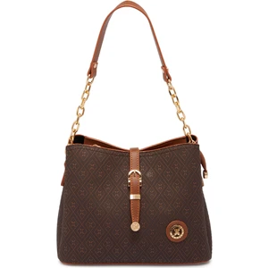 Kahve Print Kadın Omuz Çantası - S1WPR0000802-R1P