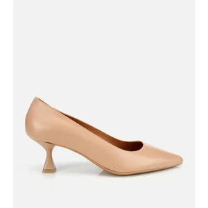 01AYH312480A330 KADIN Deri Bej Esnek Tabanlı Stiletto