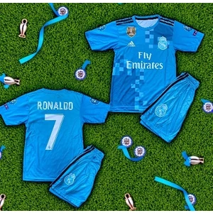 Bite Nose Real Madrid Ronaldo 2018 Deplasman Turkuaz Çocuk Halı Saha  Forması