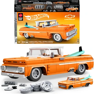 Mattel Brick Shop™ Hot Wheels® Elite Serisi - Custom '62 Chevy Pickup Yapı Oyuncağı Seti (858 Parça), Koleksiyoncular Için JFT20