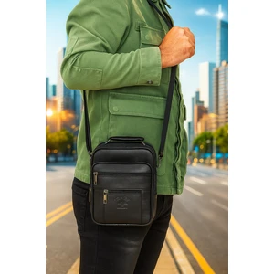 Newish Polo Hakiki Deri Postacı Kasalı El Omuz Çantası Ortaboy