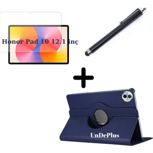 Honor Pad 10 12.1inç Kılıf Dönen Tablet Kilifi Ekran Koruyucu+Kalem