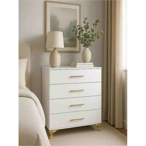 Ninna Mobilya Gold 🌟 4 Çekmeceli Modern Şifonyer – 70X80X40 Cm, Geniş Depolama Alanı, Şık Tasarım