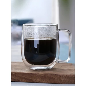 2 Adet Kahve Kupaları Latte - Amerikano  Çift Cidarlı Bardak ve Kupa